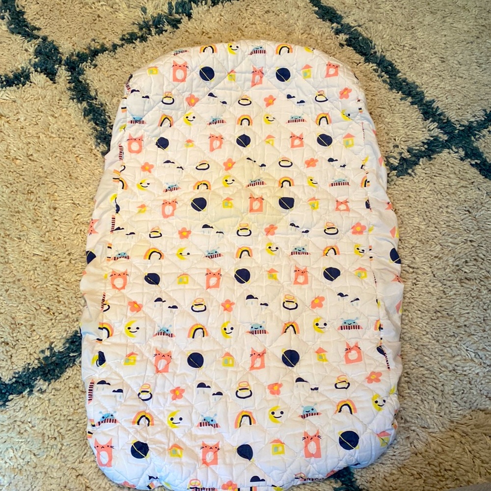 The Land of Nod | Moons, Planets, Rainbows, Cats, and Aliens Changing Pad Cover